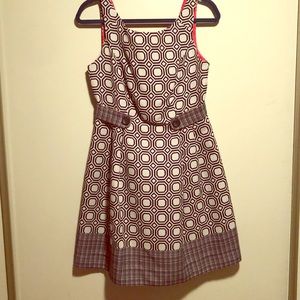 White and Dark Blue patterned dress